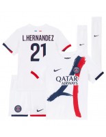 Paris Saint-Germain Lucas Hernandez #21 Bortedraktsett Barn 2025-26 Korte ermer (+ bukser)